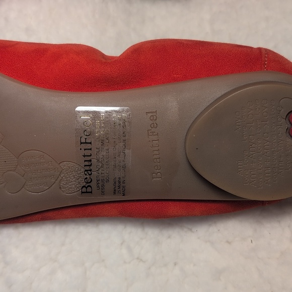 Beautifeel Mary Women's Slip -On  Red Leather shoe - Picture 10 of 13